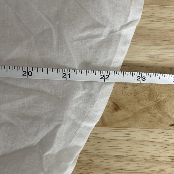 NWT Madewell Shirred Crewneck Button Up Top Blouse White Size Large NU464 - Picture 6 of 10